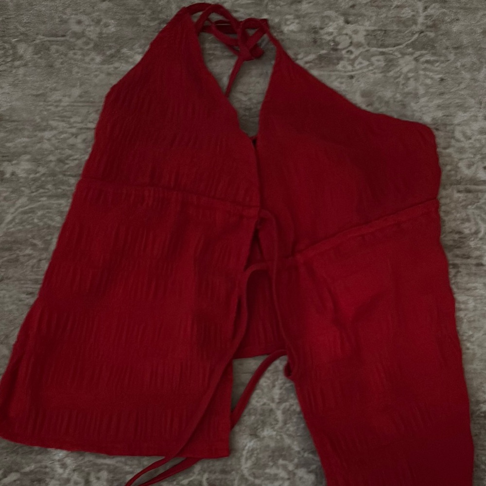 Elegant Red Women's Blouse